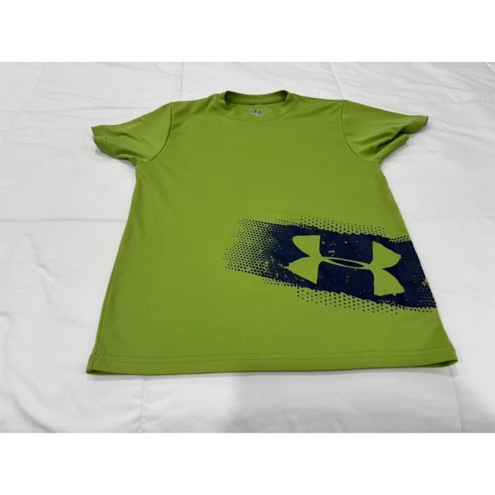 Boys Small Lime Green with Navy Under Armour Logo Shirt